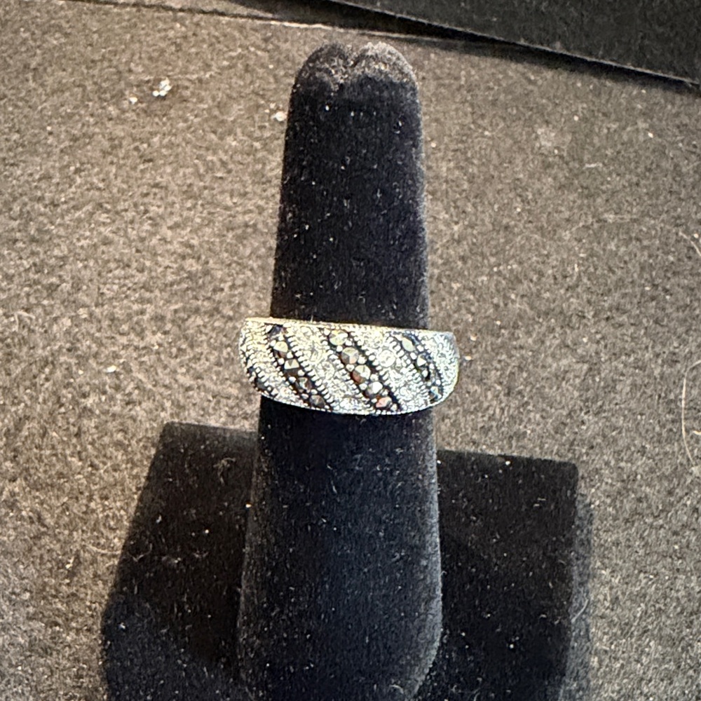 Vintage Marcasite and Crystal Dome Band